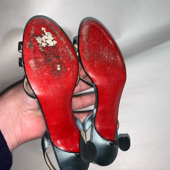 CHRISTIAN LOUBOUTIN size 38.5 silver kitten heels - Picture 12 of 16